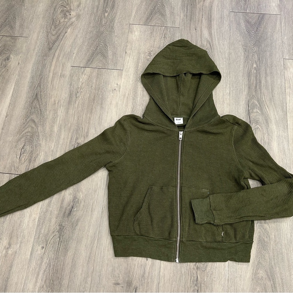 TNA Olive Green Hooded Sweater